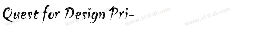 Quest for Design Pri字体转换